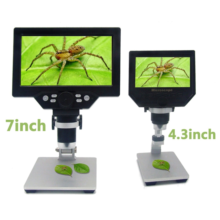 G1200 7 inch LCD Screen 1200X Portable Electronic Digital Desktop Stand Microscope, UK Plug - Digital Microscope by buy2fix | Online Shopping UK | buy2fix