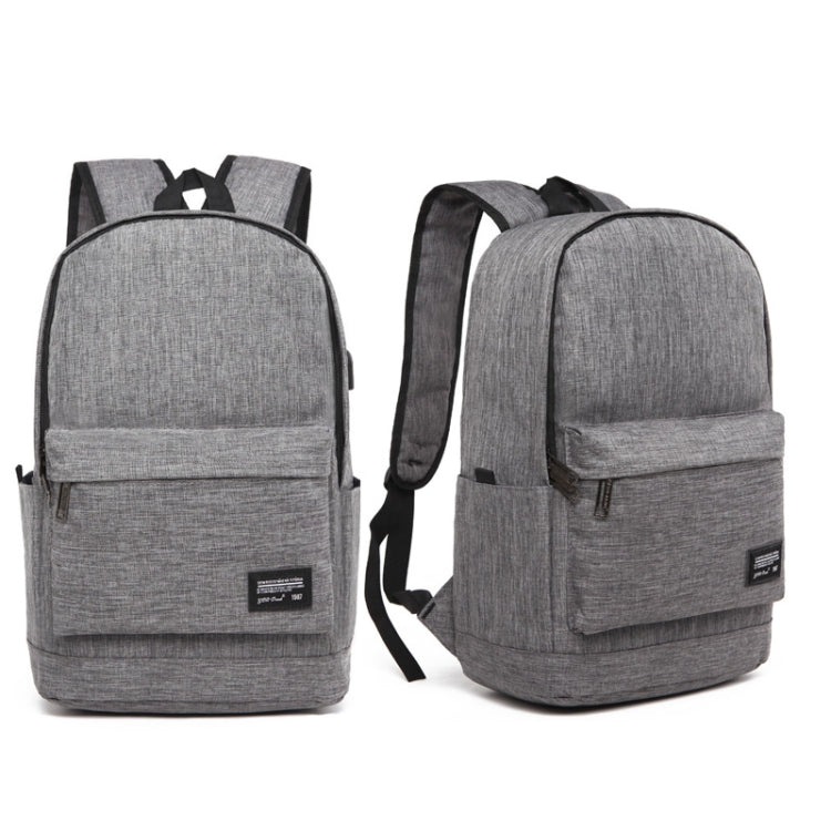 Universal Multi-Function Oxford Cloth Laptop Shoulders Bag Backpack with External USB Charging Port, Size: 45x31x16cm, For 15.6 inch and Below Macbook, Samsung, Lenovo, Sony, DELL Alienware, CHUWI, ASUS, HP(Grey) - Backpack by buy2fix | Online Shopping UK | buy2fix