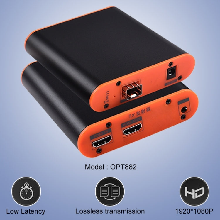 OPT882 HDMI Extender (Receiver & Sender) Fiber Optic Extender , Transmission Distance: 20KM (US Plug) - Amplifier by buy2fix | Online Shopping UK | buy2fix