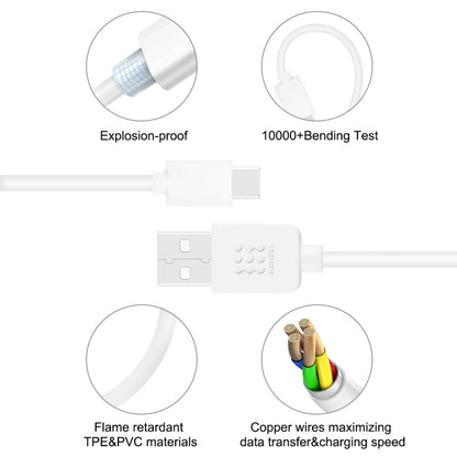 HAWEEL 3m USB-C / Type-C to USB 2.0 Data & Charging Cable(White) - USB-C & Type-C Cable by buy2fix | Online Shopping UK | buy2fix