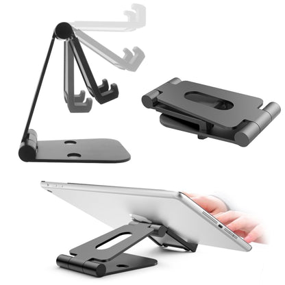 Universal Aluminum Alloy Foldable Adjustable Holder Stand, for iPad, Samsung, Lenovo, Sony, and other Tablet(Silver) - Desktop Holder by buy2fix | Online Shopping UK | buy2fix