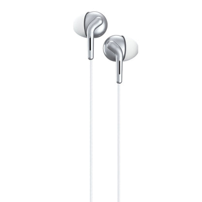 REMAX RM-595 3.5mm Gold Pin In-Ear Stereo Double-action Metal Music Earphone with Wire Control + MIC, Support Hands-free (White) - Normal Style Earphone by REMAX | Online Shopping UK | buy2fix