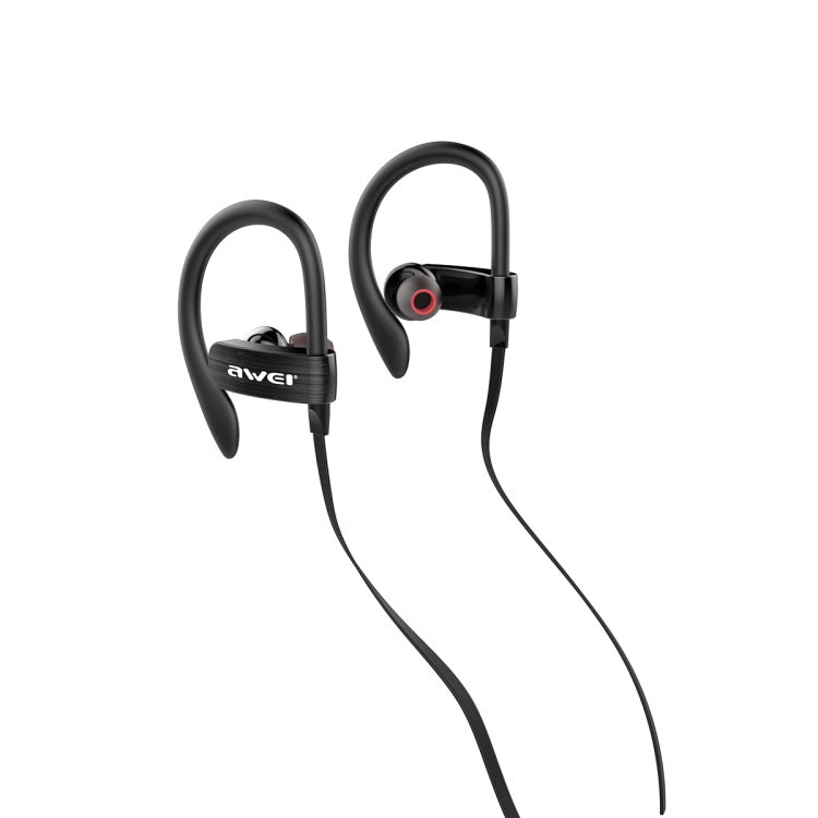 AWEI ES-160I HIFI Hanging Music Earphone (Black) - Normal Style Earphone by awei | Online Shopping UK | buy2fix