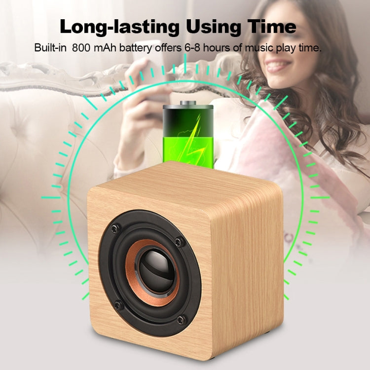 Q1 Wooden Mini Portable Mega Bass Wireless Bluetooth Speaker(Red) - Mini Speaker by buy2fix | Online Shopping UK | buy2fix