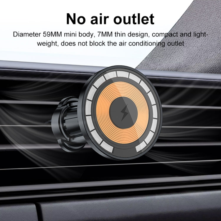 wlons Air Outlet Transparent Magnetic Wireless Charging Car Holder - Wireless Charger Holders by wlons | Online Shopping UK | buy2fix