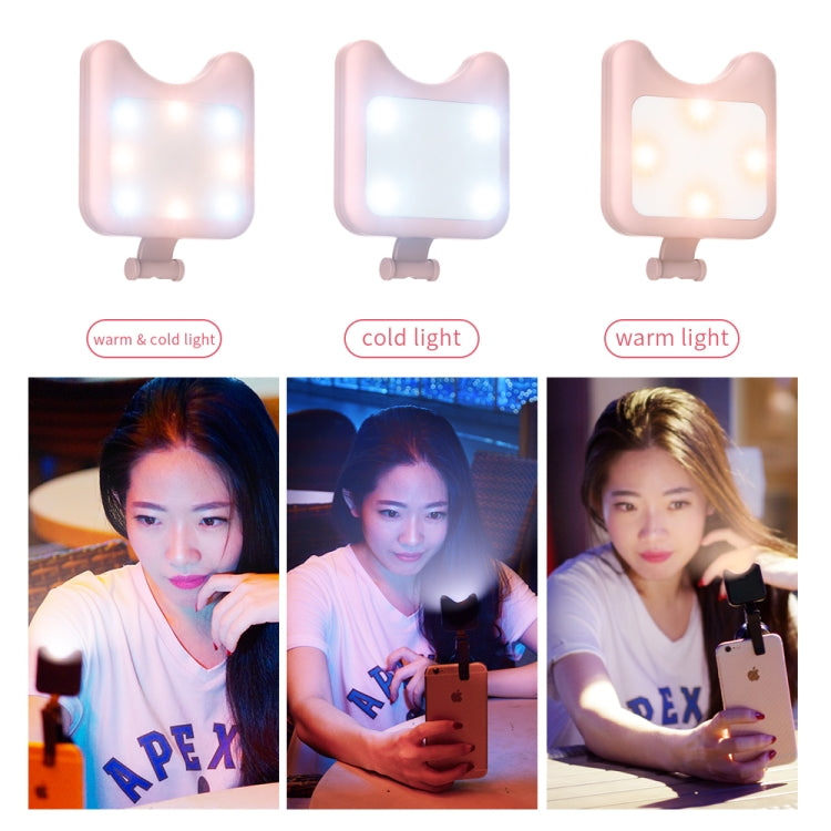 APEXEL APL-FL01 Universal Phone Camera Lens Selfie LED Fill Light with Clip, For iPhone, Samsung, Huawei, Xiaomi, HTC and Other Smartphones(Black) - Consumer Electronics by APEXEL | Online Shopping UK | buy2fix