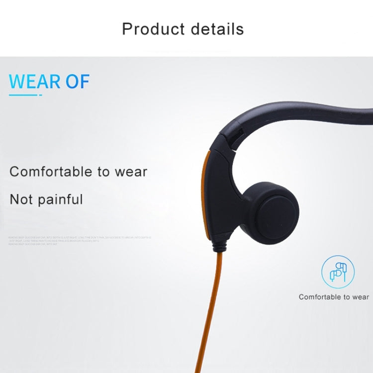 Rear Hanging Wire-Controlled Bone Conduction Outdoor Sports Headphone(Blue) - Apple Accessories by buy2fix | Online Shopping UK | buy2fix