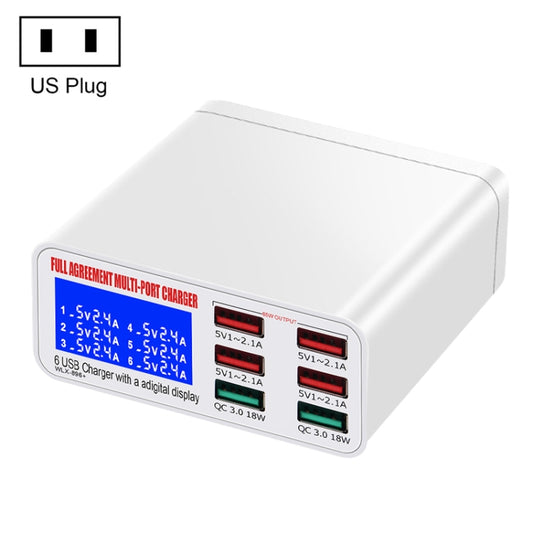 WLX-896+ 6 In 1 Multi-function Smart Digital Display USB Charger(US Plug) - Multifunction Charger by buy2fix | Online Shopping UK | buy2fix