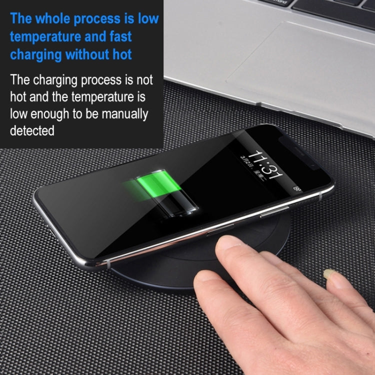 964 10W Lightweight Portable Smart Wireless Charger(Black) - Apple Accessories by buy2fix | Online Shopping UK | buy2fix