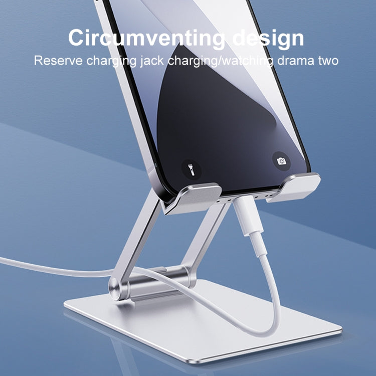 R-JUST SJ33 Aluminum Alloy Folding Phone / Tablet Stand(Silver) - Desktop Holder by R-JUST | Online Shopping UK | buy2fix