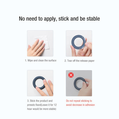 2 PCS NILLKIN Portable PU Leather Magnetic Ring Sticker (Blue) - Hand-Sticking Bracket by NILLKIN | Online Shopping UK | buy2fix