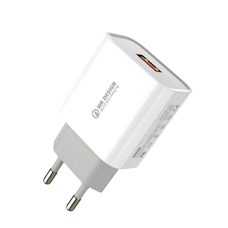 WK WP-U57 Max 18W Maxspeed QC3.0 Fast Charger(EU Plug) - Apple Accessories by WK | Online Shopping UK | buy2fix