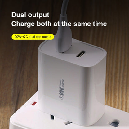 WK WP-U53 QC3.0 Charger 20W USB Type-C Maxspeed PD Fast Charger(UK Plug) - Apple Accessories by WK | Online Shopping UK | buy2fix