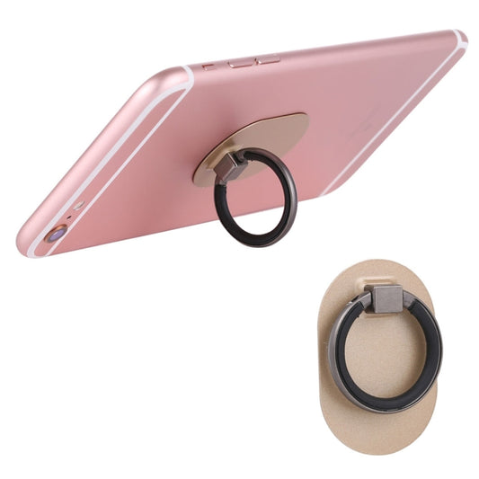 Universal Phone Adhesive Metal Plate 360 Degree Rotation Stand Finger Grip Ring Holder(Gold) - Ring Holder by buy2fix | Online Shopping UK | buy2fix