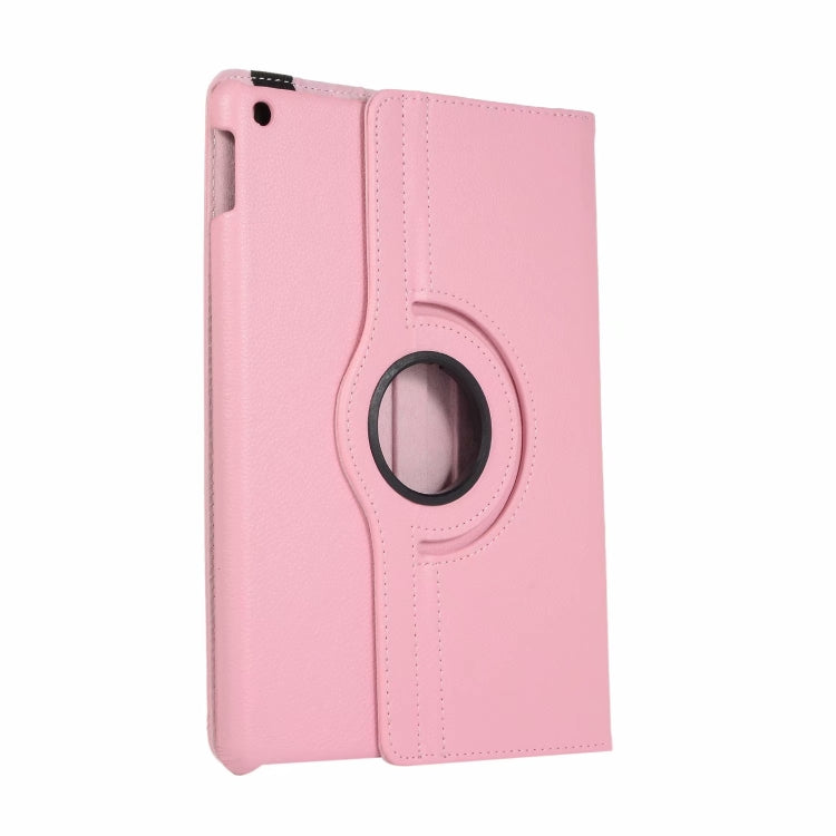 For iPad 10.2 / iPad Air 2019 10.5 / iPad 10.2 2020 Litchi Texture Horizontal Flip 360 Degrees Rotation Leather Case(Pink) - iPad 10.2 Cases by buy2fix | Online Shopping UK | buy2fix