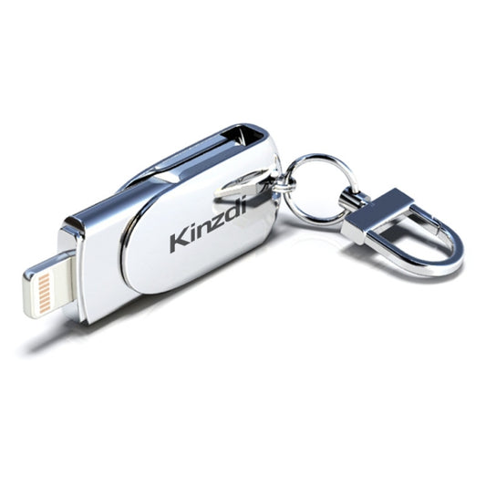 Kinzdi 64GB USB + 8 Pin Interface Metal Twister Flash U Disk (Silver) - USB Flash Drives by Kinzdi | Online Shopping UK | buy2fix