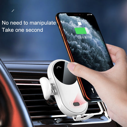 K10 15W Max Output Infrared Sensor Car Air Outlet Bracket Wireless Charger(Black) - In Car by buy2fix | Online Shopping UK | buy2fix