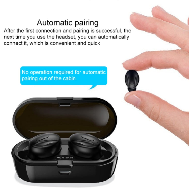 XG13 Bluetooth 5.0 TWS Mini Stereo Wireless Bluetooth Earphone (Black) - TWS Earphone by buy2fix | Online Shopping UK | buy2fix