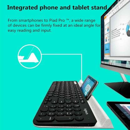 Logitech K780 Multi-device Bluetooth + Unifying Dual Mode Wireless Keyboard with Stand (Black) - Wireless Keyboard by Logitech | Online Shopping UK | buy2fix