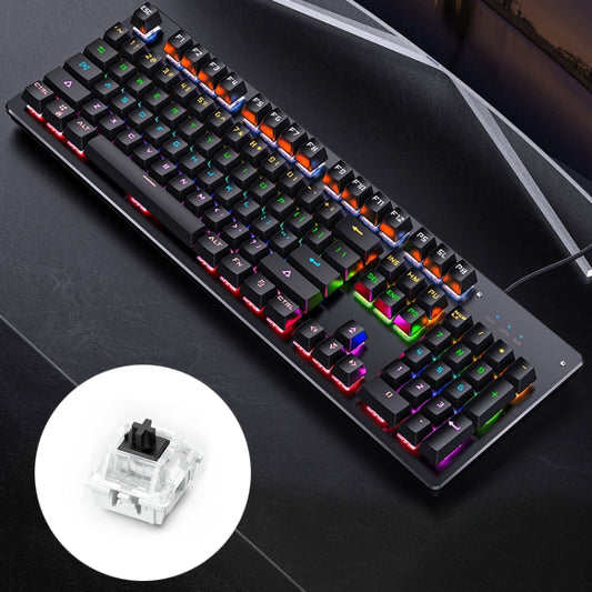 YINDIAO Classic Square Keys Mixed Light USB Mechanical Gaming Wired Keyboard, Black Shaft (Black) - Wired Keyboard by YINDIAO | Online Shopping UK | buy2fix