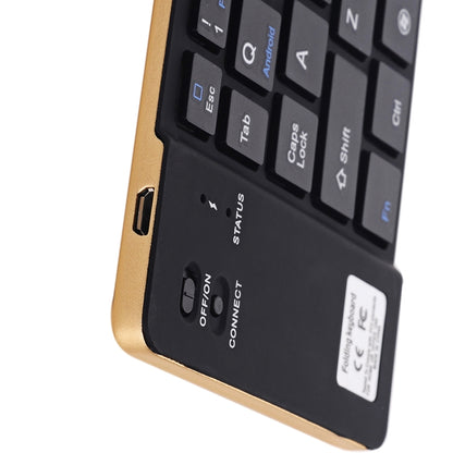 GK228 Ultra-thin Foldable Bluetooth V3.0 Keyboard, Built-in Holder, Support Android / iOS / Windows System (Gold) -  by buy2fix | Online Shopping UK | buy2fix