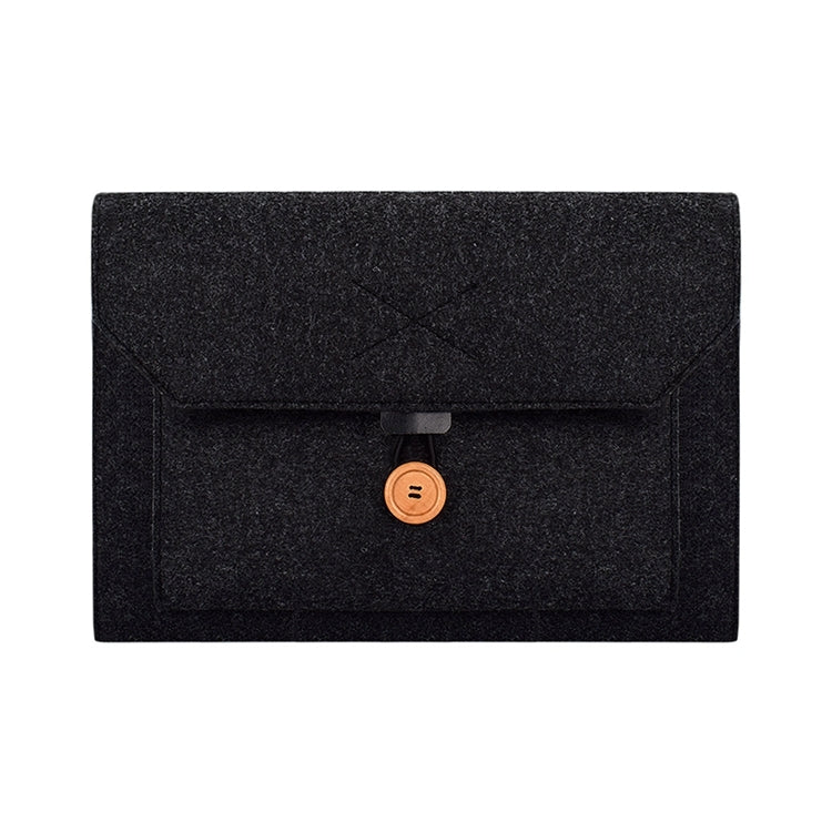 ND06 Multi-purpose Felt Button Laptop Inner Bag for 13.3 inch Laptop(Black) - 13.3 inch by buy2fix | Online Shopping UK | buy2fix