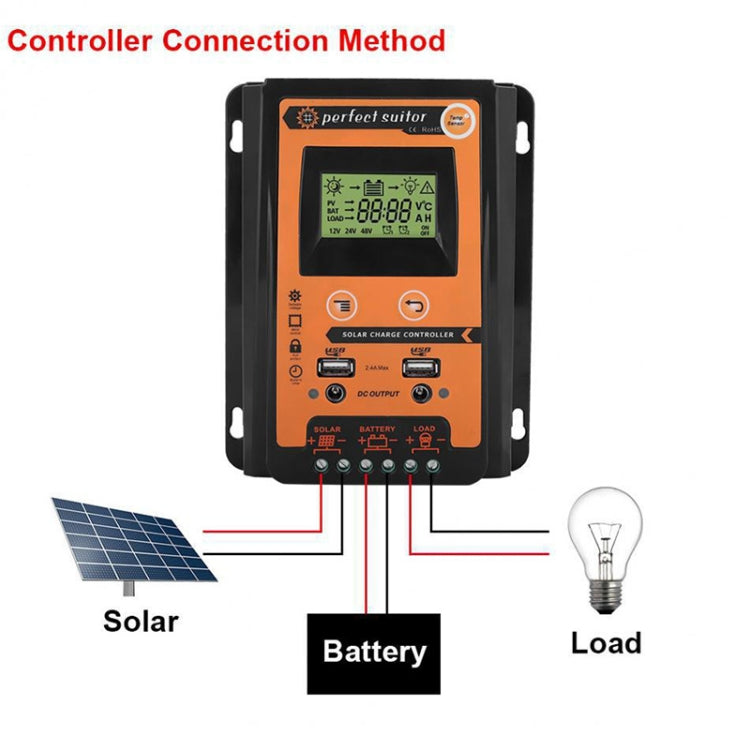 50A 12 / 24V Portable Solar Charging Controller - Others by buy2fix | Online Shopping UK | buy2fix