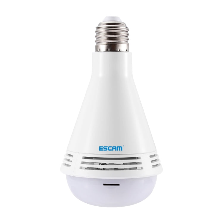 ESCAM QP137 2MP HD 1080P 360 Degree Panoramic Bluetooth Speaker Bulb IP Camera, E27, WiFi, Motion Detection,(White) - Security by ESCAM | Online Shopping UK | buy2fix