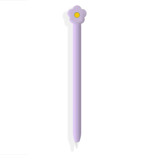 Cute Cartoon Silicone Protective Cover for Apple Pencil 2(Purple) - Pencil Accessories by buy2fix | Online Shopping UK | buy2fix