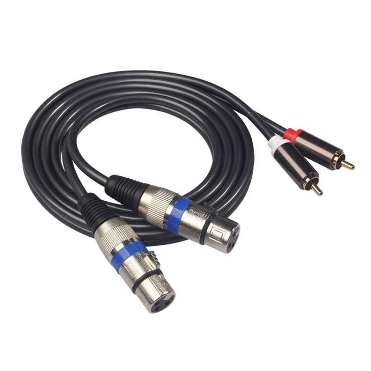 366156-15 2 RCA Male to 2 XLR 3 Pin Female Audio Cable, Length: 1.5m - Consumer Electronics by buy2fix | Online Shopping UK | buy2fix