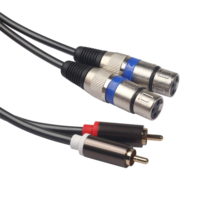 366156-15 2 RCA Male to 2 XLR 3 Pin Female Audio Cable, Length: 1.5m - Consumer Electronics by buy2fix | Online Shopping UK | buy2fix