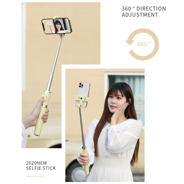 Bluetooth Remote Control Tripod Selfie Stick (Yellow) - Consumer Electronics by buy2fix | Online Shopping UK | buy2fix