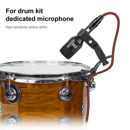 XTUGA DI7 7-Piece Wired Dynamic Drum Mic Kit Kick Bass Tom/Snare Cymbals Microphone Set with XLR Cables - Microphone by XTUGA | Online Shopping UK | buy2fix