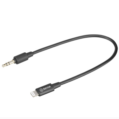 BOYA BY-M2D 8 Pin Interface Omnidirectional Lavalier Bimitral Head Digital Microphone, Length: 6m (Black) - Consumer Electronics by BOYA | Online Shopping UK | buy2fix