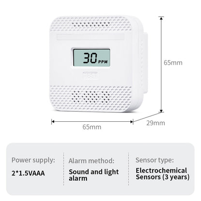 XY-C610 Car Mini Digital Display Carbon Monoxide Smoke Detector Alarm without Battery - Security by buy2fix | Online Shopping UK | buy2fix