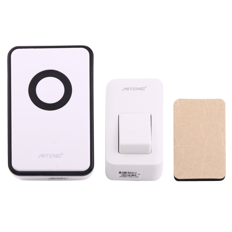 AITENG V018G Life Waterproof Battery-Free Wireless Doorbell, 1 Receiver + 1 x Transmitter, Receiver Distance: 130m, US Plug - Wireless Doorbell by AITENG | Online Shopping UK | buy2fix