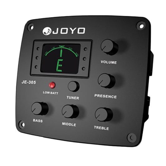 JOYO JE-305 Guitar Pickup 4-Band EQ Preamp Tuner Pickup Equalizer with Tuning Function (Black) - Stringed Instruments by JOYO | Online Shopping UK | buy2fix