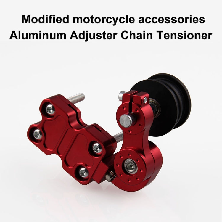 HC154 Motorcycle Modified Accessories Universal Aluminum Alloy Chain Adjuster(Red) - In Car by buy2fix | Online Shopping UK | buy2fix