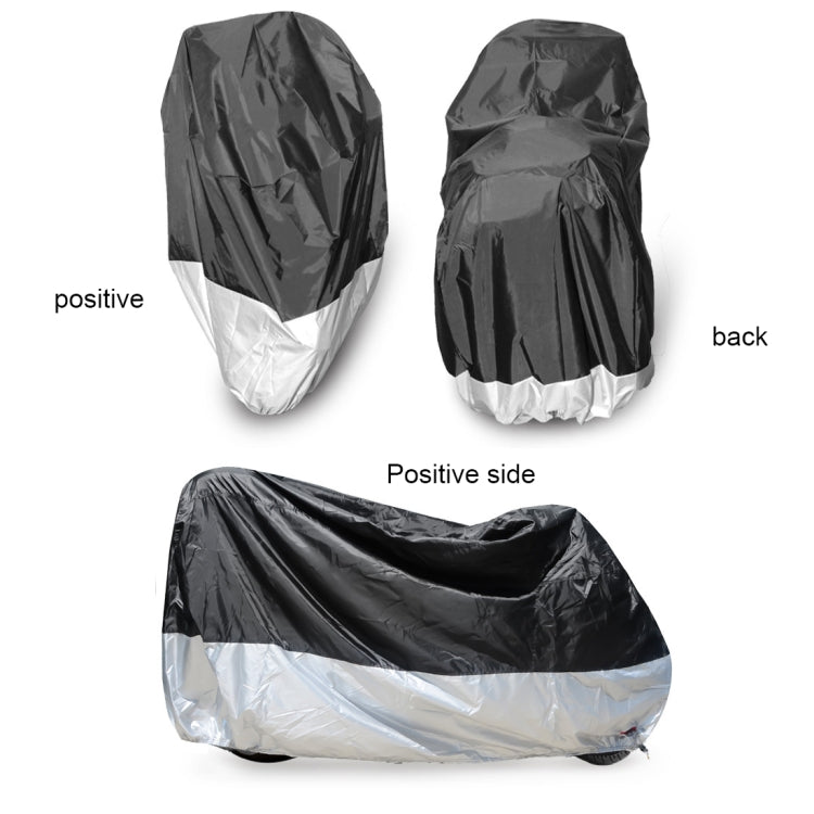 210D Oxford Cloth Motorcycle Electric Car Rainproof Dust-proof Cover, Size: XXXL (Silver) - Raincoat by buy2fix | Online Shopping UK | buy2fix