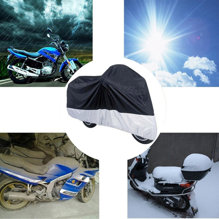 210D Oxford Cloth Motorcycle Electric Car Rainproof Dust-proof Cover, Size: L (Black Silver) - Raincoat by buy2fix | Online Shopping UK | buy2fix