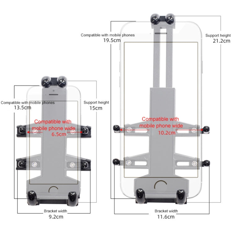 M10 Bolt Ball-Head Motorcycle Multi-function Eight-jaw Aluminum Phone Navigation Holder Bracket - Holder by buy2fix | Online Shopping UK | buy2fix