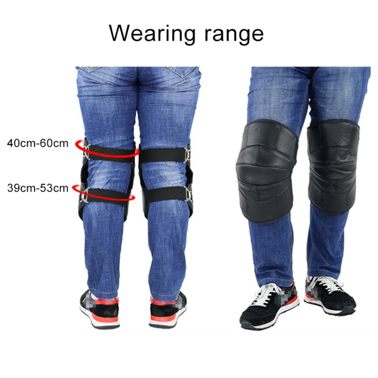 1 Pair Leather Wool Motorcycle Kneepad Windproof Warming Knee Pads Legs Protector Thickening Cold-Proof - Protective Gear by buy2fix | Online Shopping UK | buy2fix