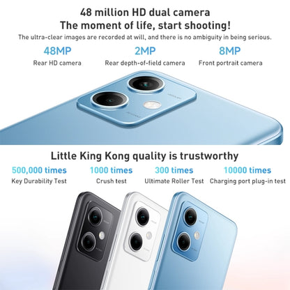 Xiaomi Redmi Note 12 5G, 48MP Camera, 6GB+128GB, Dual Back Cameras, 5000mAh Battery, Side Fingerprint Identification, 6.67 inch MIUI 13 Qualcomm Snapdragon 4 Gen1 Octa Core up to 2.0GHz, Network: 5G, Dual SIM, IR, Not Support Google Play(Black) - Xiaomi Redmi by Xiaomi | Online Shopping UK | buy2fix