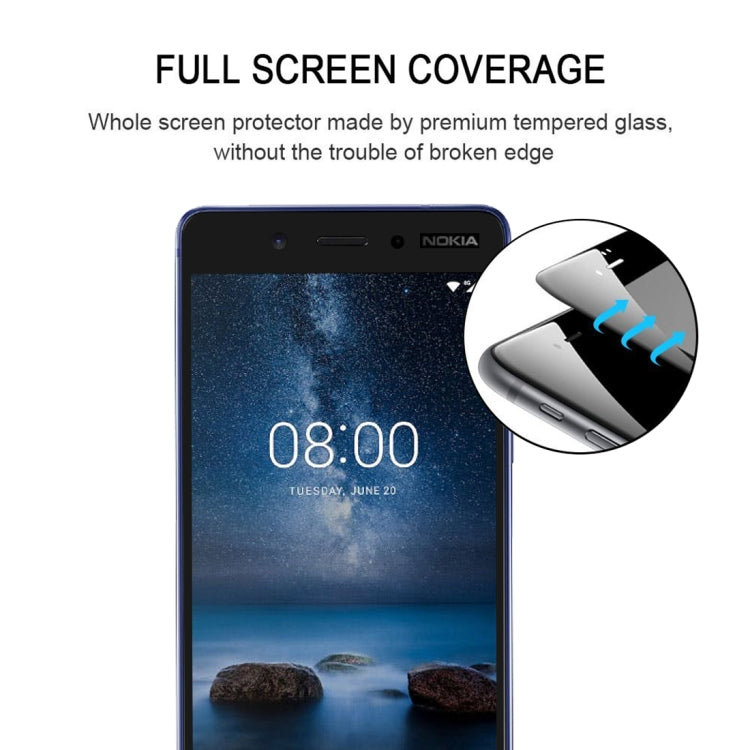 Full Glue Full Cover Screen Protector Tempered Glass film for Nokia 5.1 Plus / X5 - Nokia Tempered Glass by buy2fix | Online Shopping UK | buy2fix