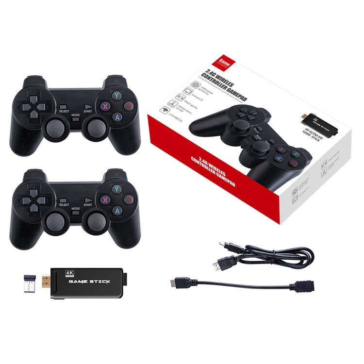 PS3000 64GB 4K Retro Game Stick with 2 Wireless Gamepads 10000+ Games Pre-installed - Pocket Console by buy2fix | Online Shopping UK | buy2fix