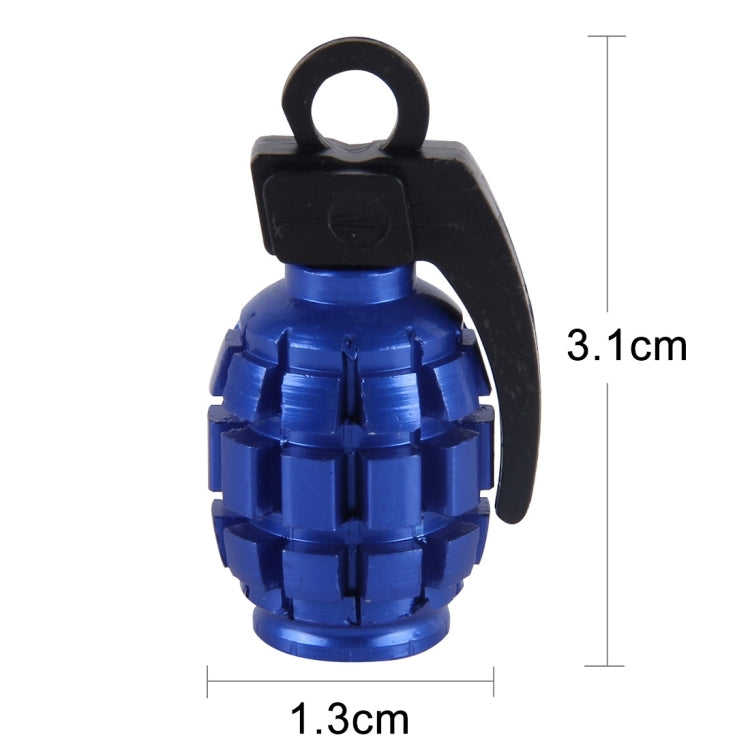 4 PCS Universal Grenade Shaped Car Tire Valve Caps(Dark Blue) - Tire Valve Caps by buy2fix | Online Shopping UK | buy2fix