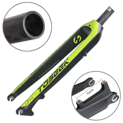 TOSEEK Ultra Light 29 Inch 435mm Mountain Bike Full Carbon Front Fork Straight Head Tube Disc Brake(Green) - Outdoor & Sports by TOSEEK | Online Shopping UK | buy2fix