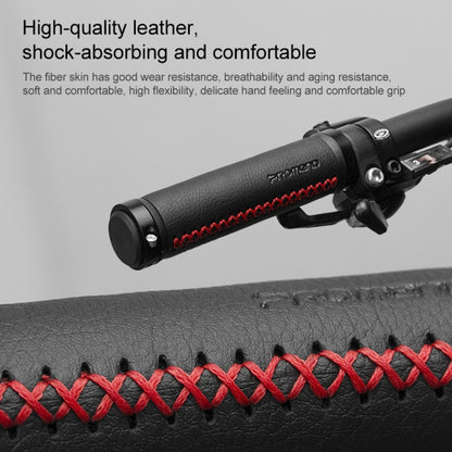 PROMEND GR-501 1 Pair Microfiber Leather Mountain Bicycle Grips Cover(Black Red) - Outdoor & Sports by PROMEND | Online Shopping UK | buy2fix