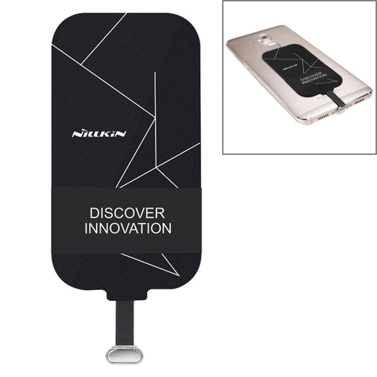 NILLKIN Magic Tag QI Standard Wireless Charging Receiver with USB-C / Type-C Port(Black) - Mobile Accessories by NILLKIN | Online Shopping UK | buy2fix