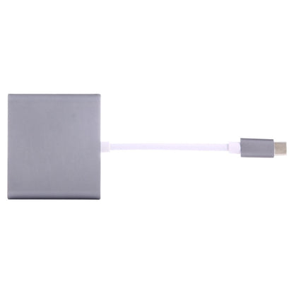 USB-C / Type-C 3.1 Male to USB-C / Type-C 3.1 Female & HDMI Female & USB 3.0 Female Adapter(Grey) - Computer & Networking by buy2fix | Online Shopping UK | buy2fix